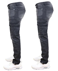 Blue Ice Men's 2-Pack Stretch Cargo Pocket Jeans