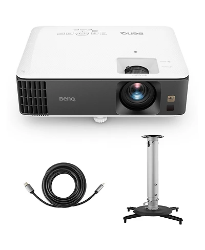 BenQ TK700 4K Uhd Hdr Gaming Dlp Projector, Bundle with Ceiling Mount and 15' Hdmi 2.0 Cable
