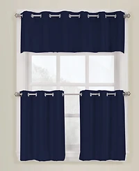 Montego Casual Textured Semi-Sheer Grommet Kitchen Curtain Valance