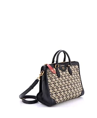 Pre-Owned Salvatore Ferragamo Convertible Zip Tote Gancini Jacquard
