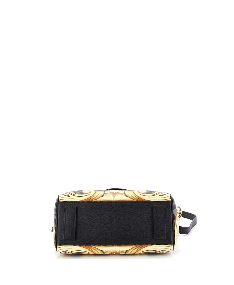 Pre-Owned Versace Medium x Fendi Fendace La Medusa Top Handle Bag Printed Laminated Leather with Leather
