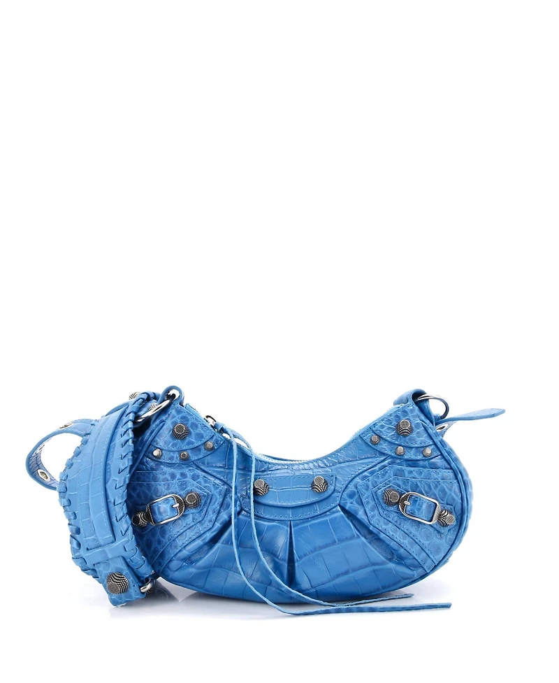 Pre-Owned Balenciaga Xs Le Cagole Giant Studs Shoulder Bag Embossed Leather