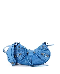 Pre-Owned Balenciaga Xs Le Cagole Giant Studs Shoulder Bag Embossed Leather