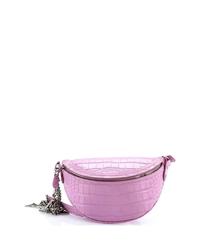 Pre-Owned Balenciaga Xxs Souvenir Belt Bag Embossed Leather