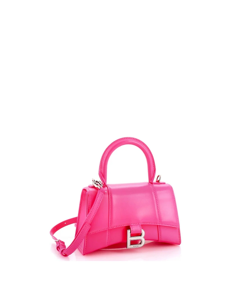 Pre-Owned Balenciaga Xs Hourglass Top Handle Bag Leather