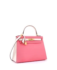 Pre-Owned Hermes Kelly 28 Handbag Bicolor Epsom with Gold Hardware