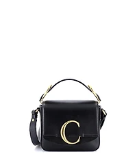 Pre-Owned Chloe Mini C Flap Bag Leather