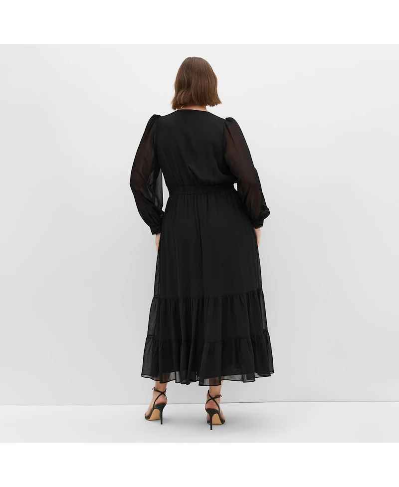 City Chic Women's Kianna Long Sleeve Maxi Dress
