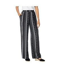 Woman Within Women's Tall Pull-On Elastic Waist Soft Pants