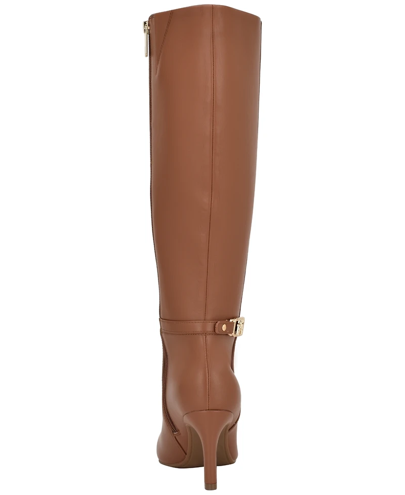 Tommy Hilfiger Women's Janyze Side Zip Pointed Toe Dress Boots