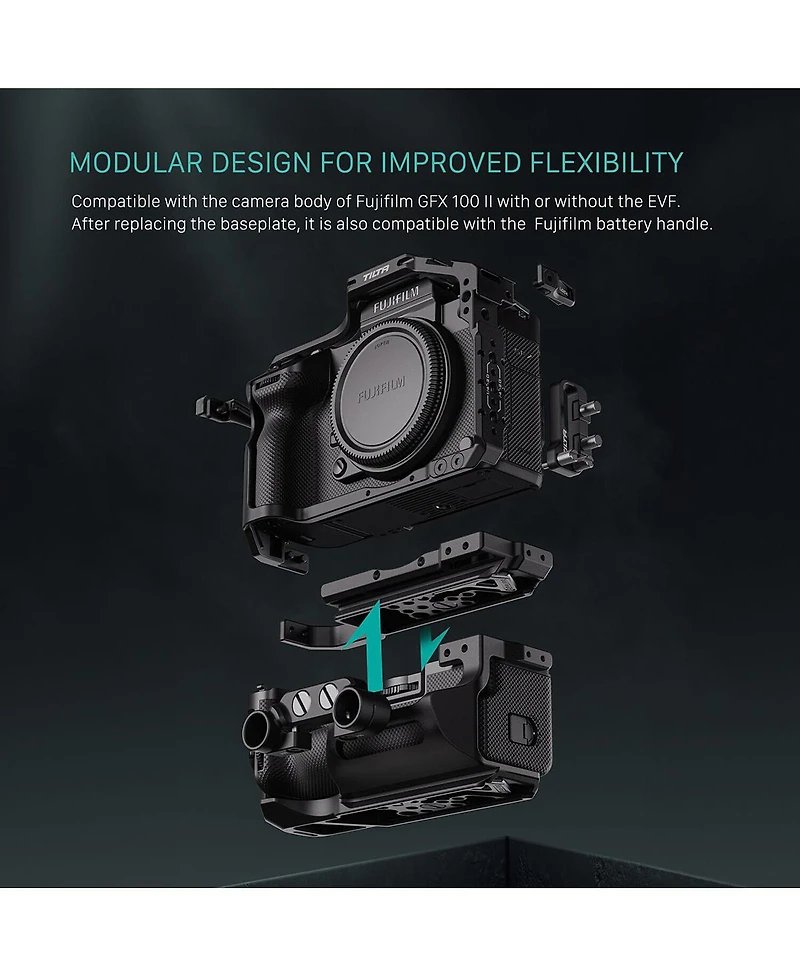 Tilta Full Camera Cage Lightweight Kit for Fujifilm GFX100 Ii, Black