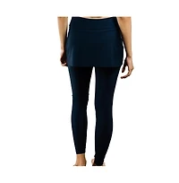 Calypsa Women's Skirted Long Swim Leggings