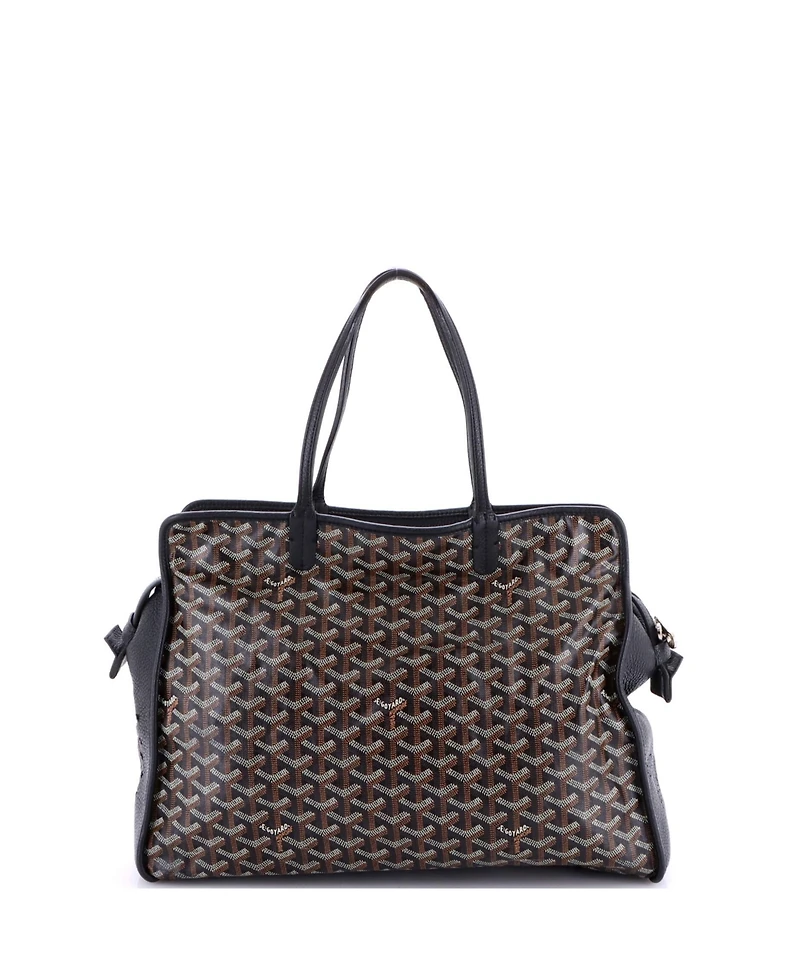 Pre-Owned Goyard Pm Hardy Pet Carrier Coated Canvas