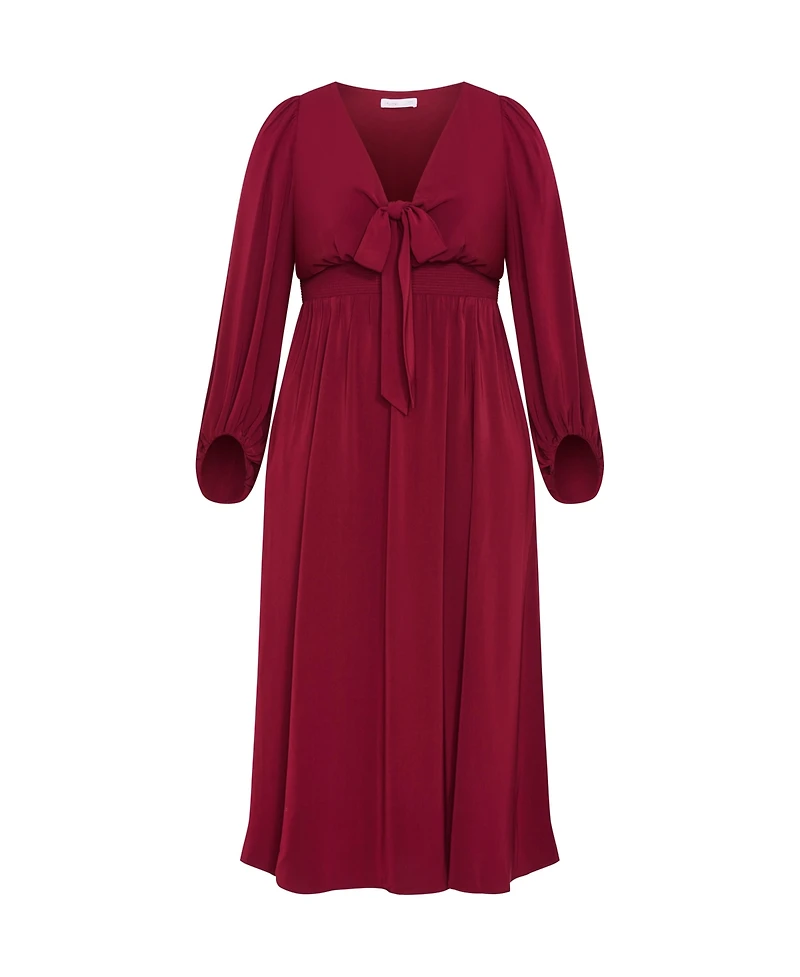 City Chic Women's Ivanna V Neck Maxi Dress