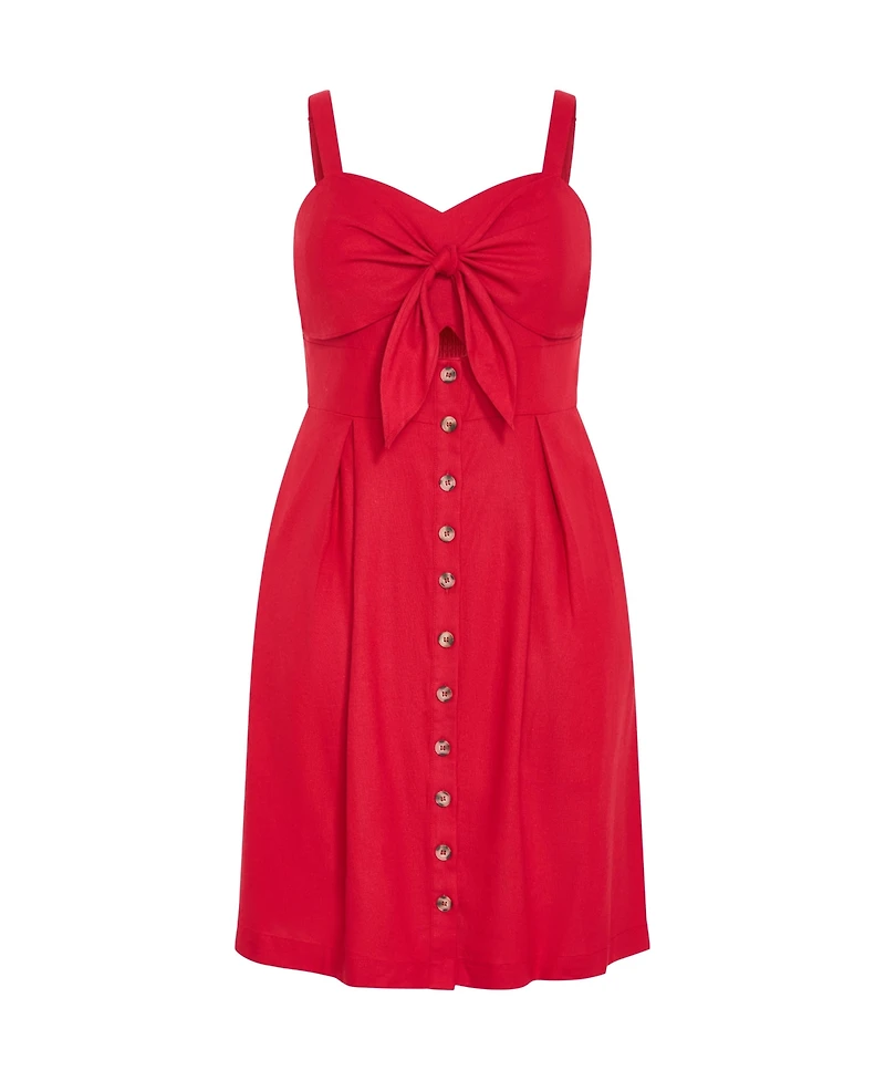 City Chic Women's Sweetly Tied Midi Dress