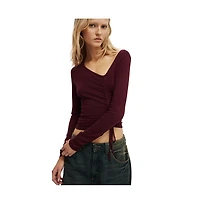 Cotton On Women's Asymmetric Ruched Knit