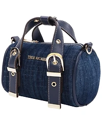 True Religion Denim Buckle Strap Mini Satchel