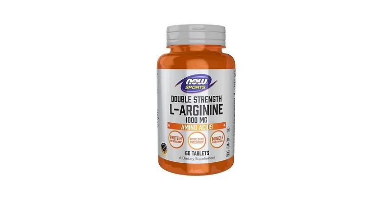 Now Foods L-Arginine Double Strength, 1000 mg, 60 Tablets