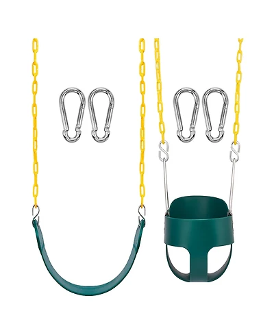 Sorbus High Back Bucket Seat with Heavy Duty Seat Combo Pack – Toddler and Kids Seat for Swing Sets – Durable and Safe Design