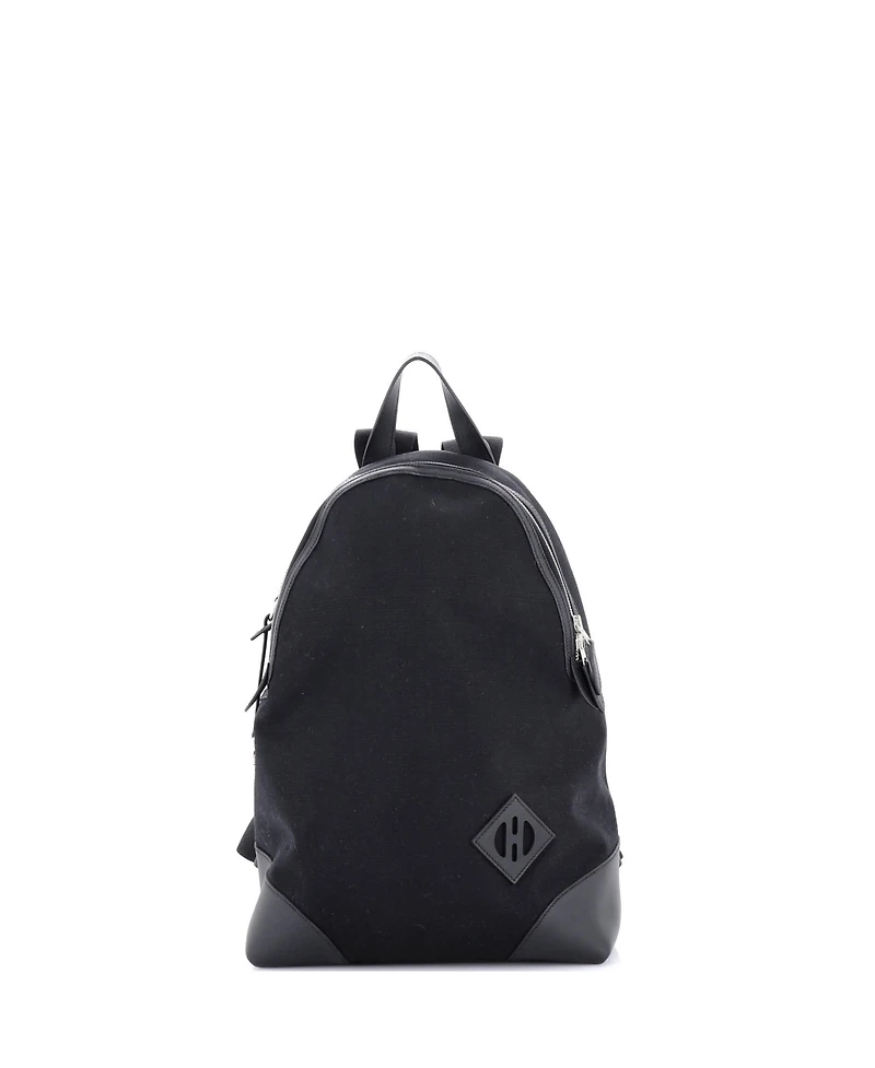 Pre-Owned Hermes Allback Backpack Bivouac Toile with Leather