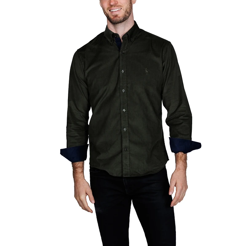 Tailorbyrd Men's Corduroy Sport Shirt