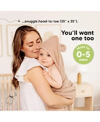 KeaBabies 2pk Snuggle Baby Towels with Hood for Newborn Girls, Boys, Toddlers, Soft & Absorbent Hooded Bath