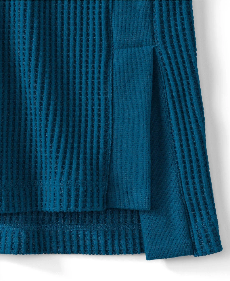 Lands' End Women's Petite Long Sleeve Waffle Cowl Neck Tunic