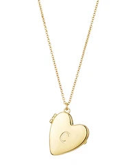 Adornia Gold Initial Heart Locket Necklace