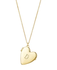 Adornia Gold Initial Heart Locket Necklace