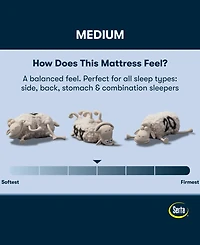 Serta Perfect Sleeper Lavender Falls 12" Medium Hybrid Tight Top Mattress Set, California King