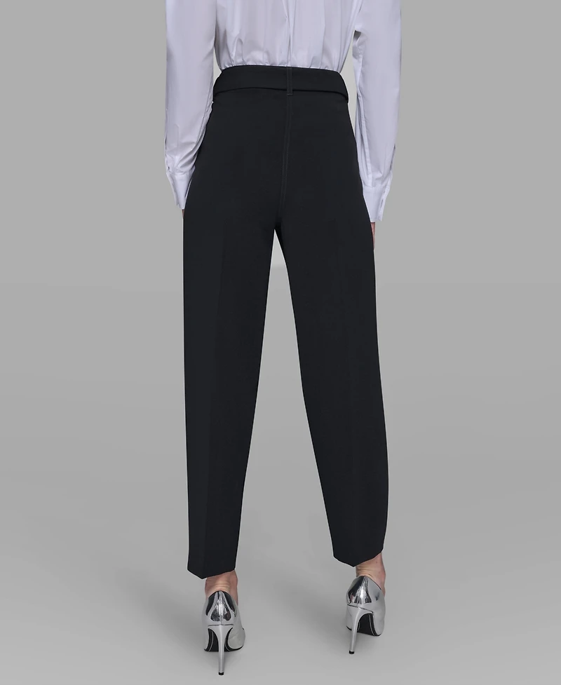 Karl Lagerfeld Paris Women's Embellished Belt Pants