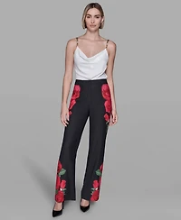 Karl Lagerfeld Paris Women's Floral Print Pants