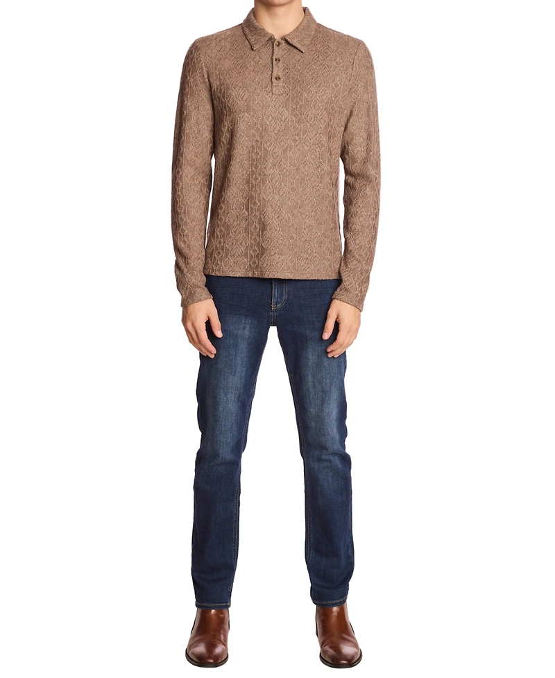 Paisley & Gray Men's Long Sleeve Polo Sweater