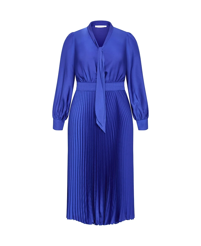 City Chic Women's Marily Pleat Midi Dress