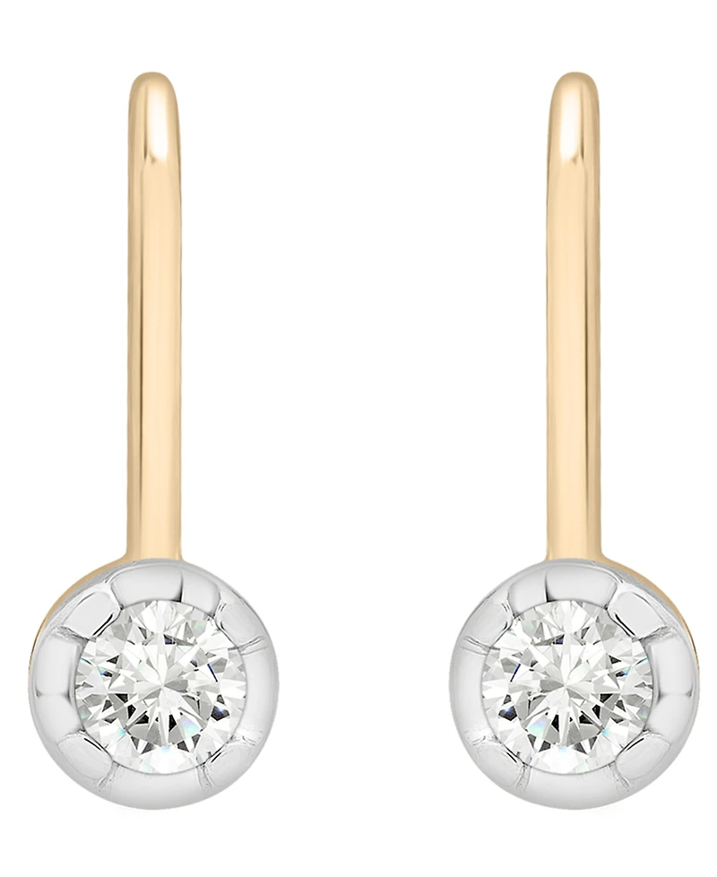 Wrapped Diamond Drop Earrings (1/4 ct. t.w.) in 10K Yellow Gold