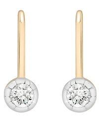 Wrapped Diamond Drop Earrings (1/4 ct. t.w.) in 10K Yellow Gold