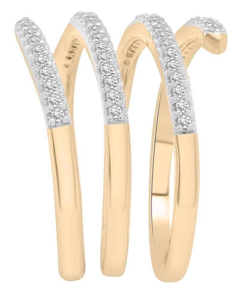 Wrapped Spiral Diamond Ring (1.4 ct. t.w.) in 10K Yellow Gold