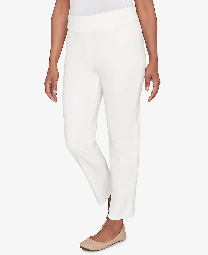 Alfred Dunner Vienna Allure Fit Flat Front Corduroy Short Length Pant