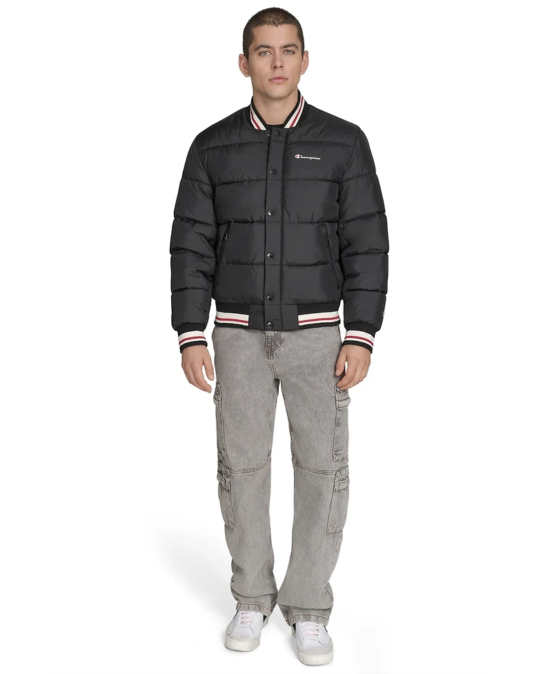 Champion Men's Quilted Varsity Puffer Jacket
