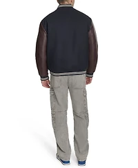 Champion Men's Mixed Media Varsity Jacket