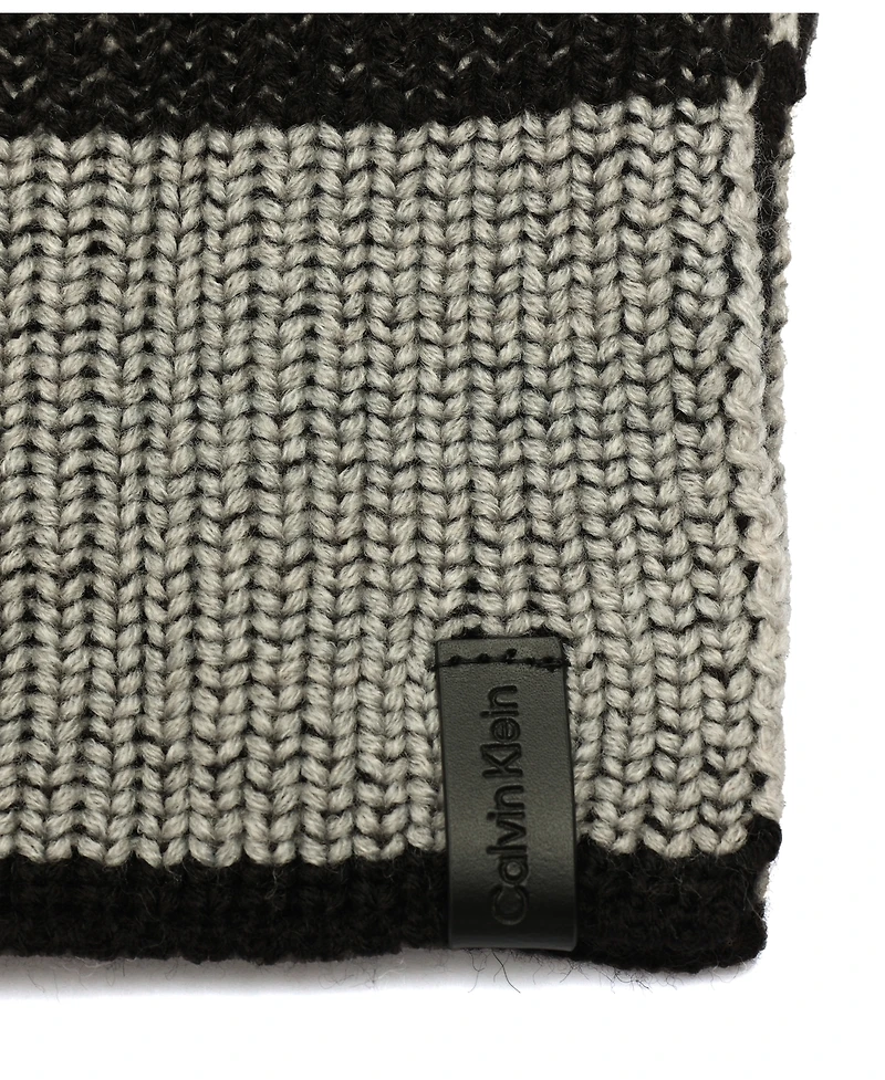 Calvin Klein Men's Color Blocked Fisherman Scarf