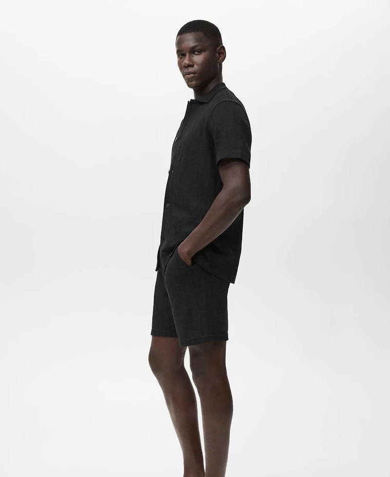 Mango Men's Structured Knitted Shorts