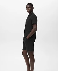 Mango Men's Structured Knitted Shorts