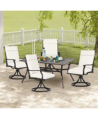 Aoodor Outdoor Dining Chair cushion Set, 37"x20"x2.8" High back with Ties and Zipper