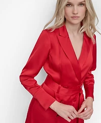 Dkny Women's Long Sleeve Double Breasted Shirtdress