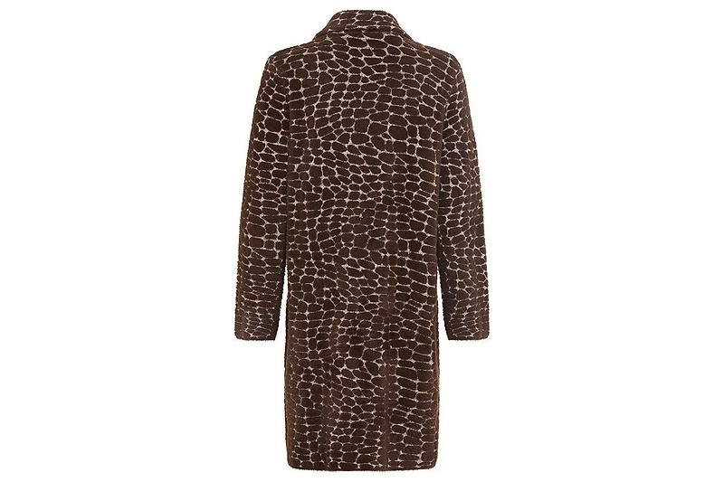 Olsen Women's Longline Modern Animal Feather Coatigan