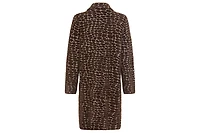 Olsen Women's Longline Modern Animal Feather Coatigan