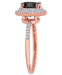 Macy's Black and White Certified Diamond Double Halo Engagement Ring (1-5/8 ct. t.w.) 14K Gold (also Rose Gold)