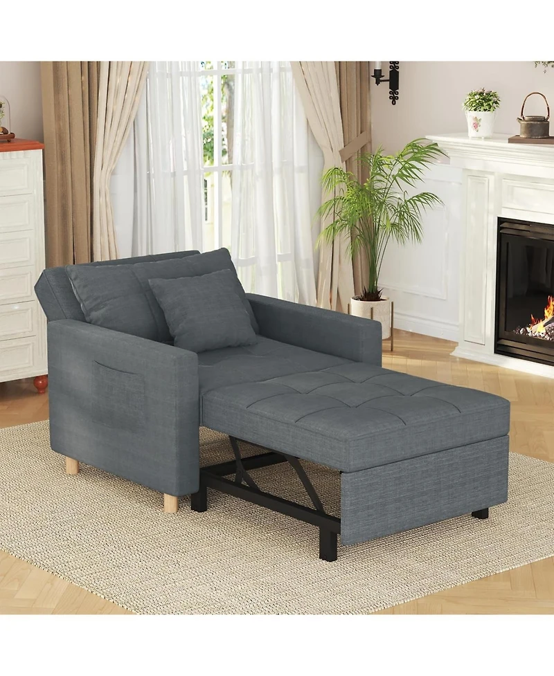 Aecojoy 36" Sleeper Chair, Convertible Chair Bed for Adults, 3-in-1 Pull Out Sofa