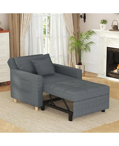 Aecojoy 36" Sleeper Chair, Convertible Chair Bed for Adults, 3-in-1 Pull Out Sofa